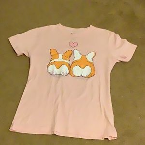 Pink corgi shirt